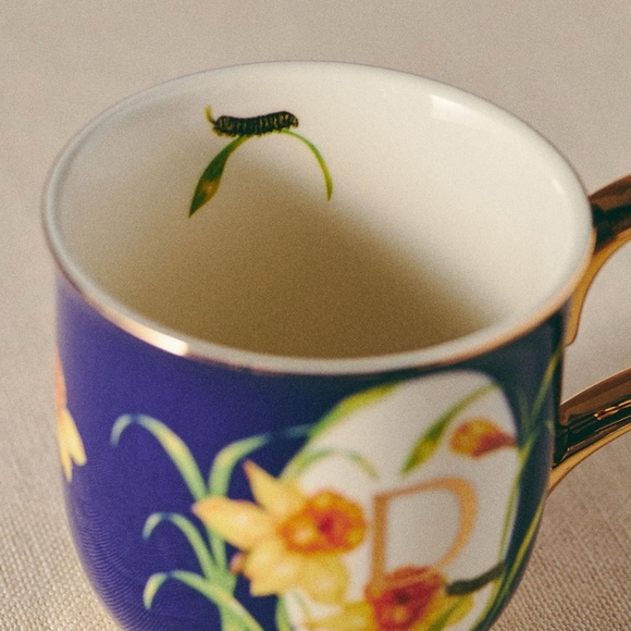NWT Anthropologie Lou Rota Monogram Nature Mug Letter D - Picture 3 of 3